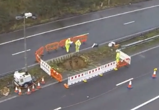 M2 Still Remains Closed Due To "Sink Hole" 