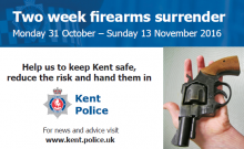 Kent Police Two-Week Firearms Amnesty