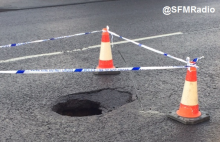 Large Pothole Appears On The A2