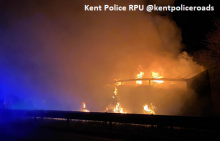 M2 Closed In Both Directions Due To Lorry Fire