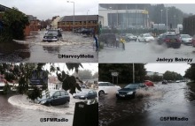 Town Centre Affected By Storm Flooding Again