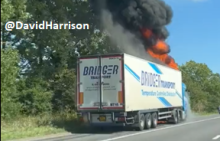 Lorry Fire Causing Long Delays On The M2